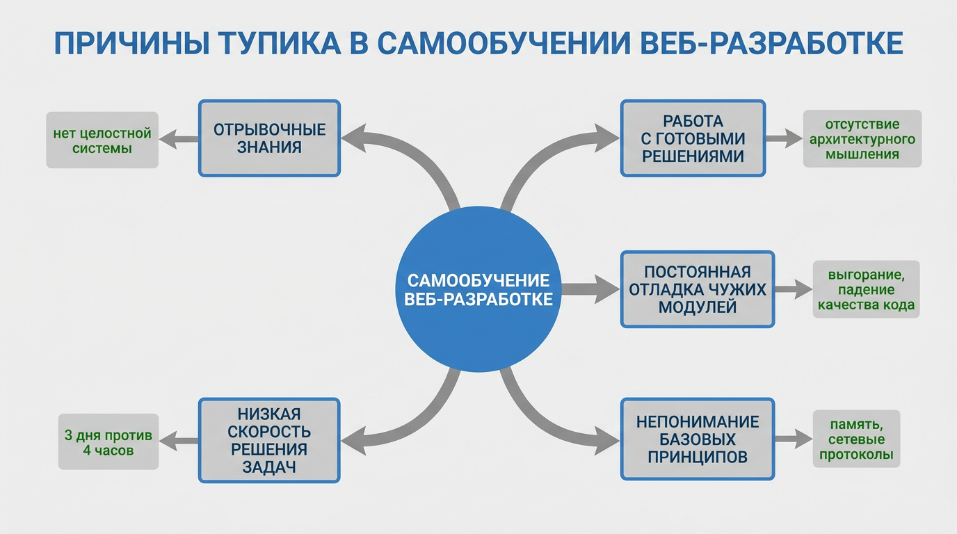 Причины тупика в самообучении в веб-разработке