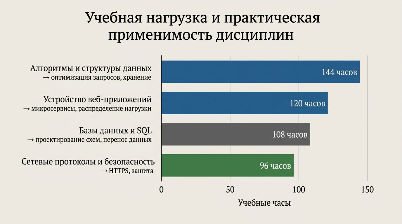 Учебная нагрузка и практическая применимость дисциплин